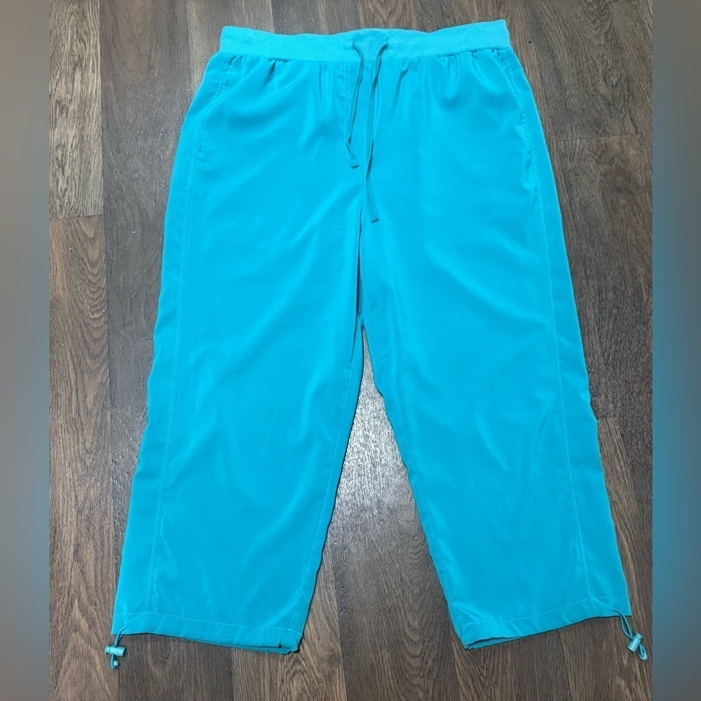 Blair Womens Seafoam Green Track Vest and Capris Set Size Large - Picture 6 of 11